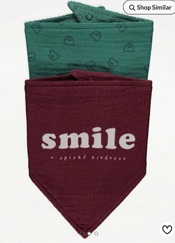 George Pack of 2 Bibs