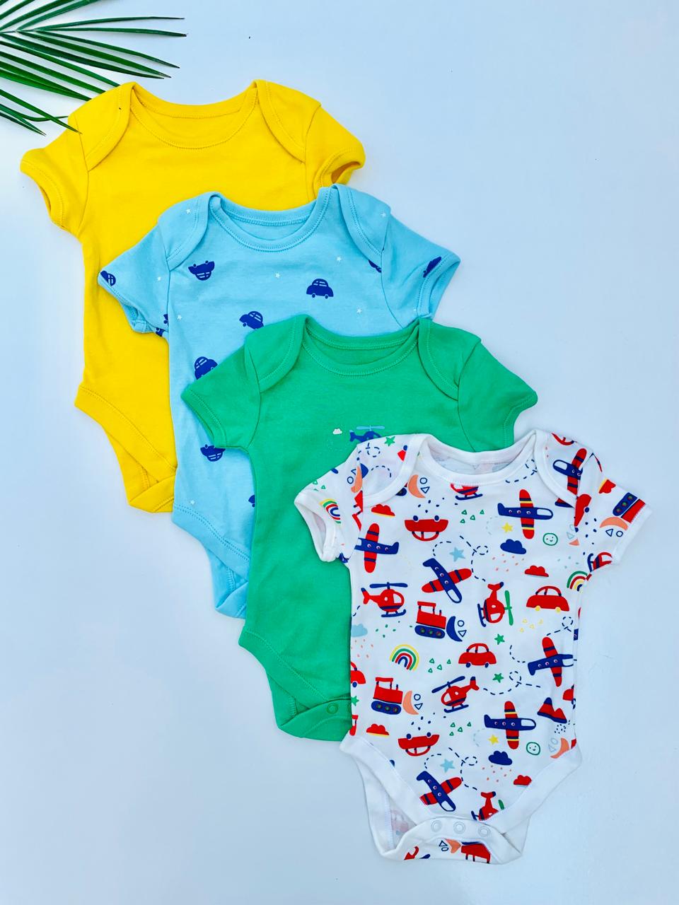 George Pack of 4 Half Sleeves Bodysuits