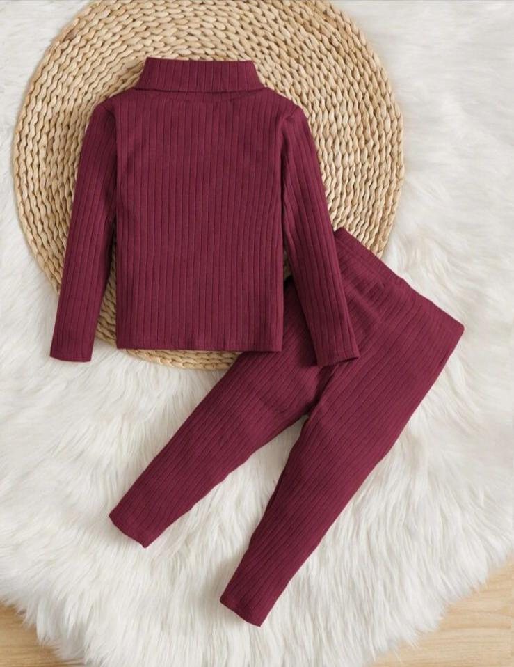 SHEIN Ribbed Shirt & Trouser Set