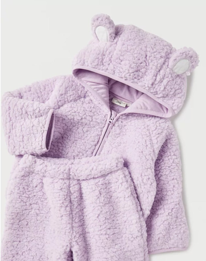 Juniors Sherpa Zipped Jacket & Trouser Set