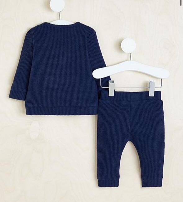 George Knitted Ribbed Shirt & Trouser Set