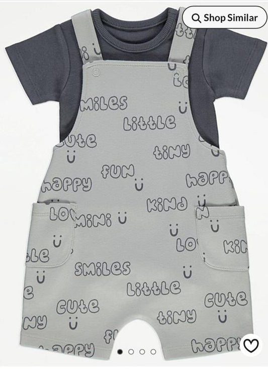 George " Smile " Dungarees with Bodysuit