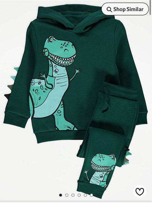 George T-Rex Sweat Hoodie with Trouser Set