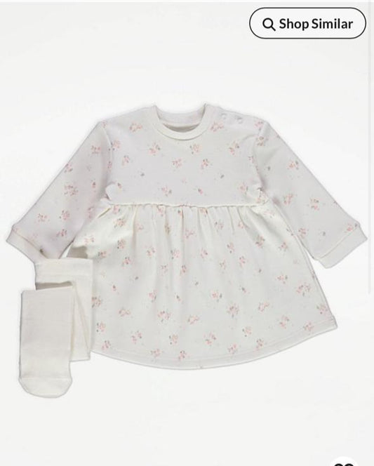 George Floral Frock with leggings Set