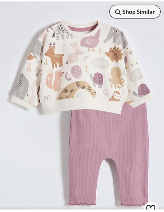 George Safari oversized Sweat Shirt & Trouser Set
