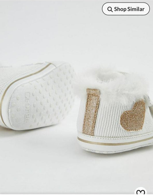 George Faux fur high top Trainers