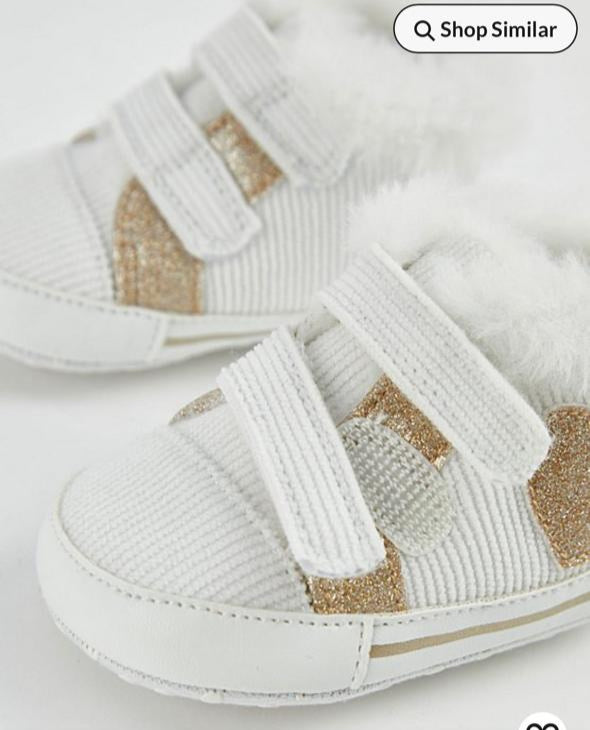 George Faux fur high top Trainers