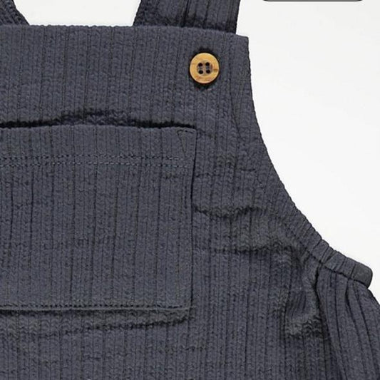 George Ribbed Dungarees with bodysuit