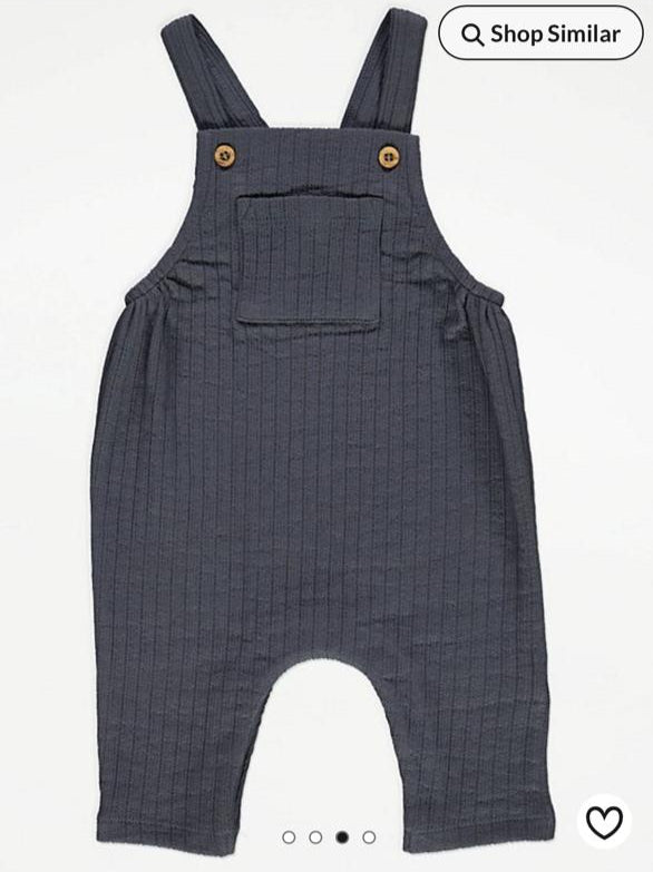 Tu Clothing Ribbed Dungarees with bodysuit