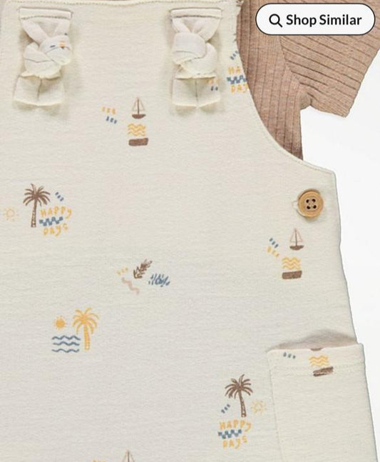 George Printed Boats Dungaree