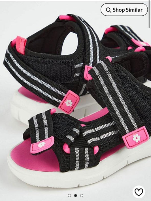 George Silver Stripes Sandals