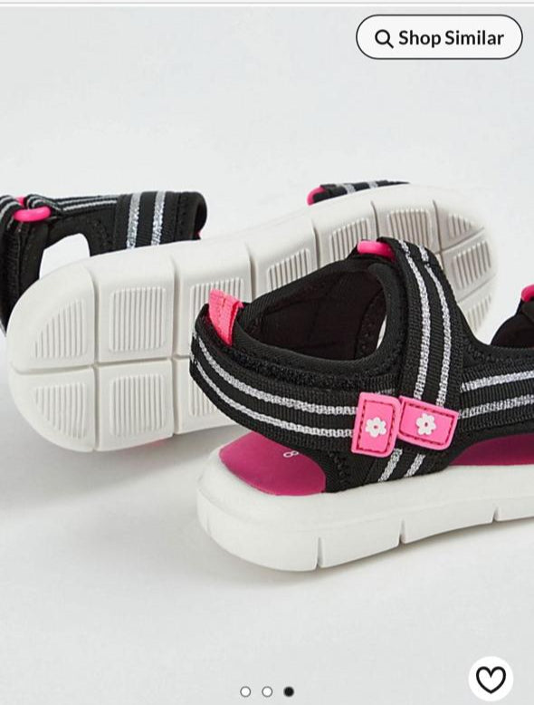 George Silver Stripes Sandals