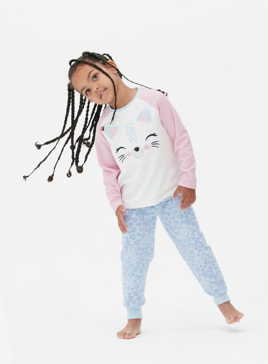 Primark Embroided Cat Shirt & Trouser Set