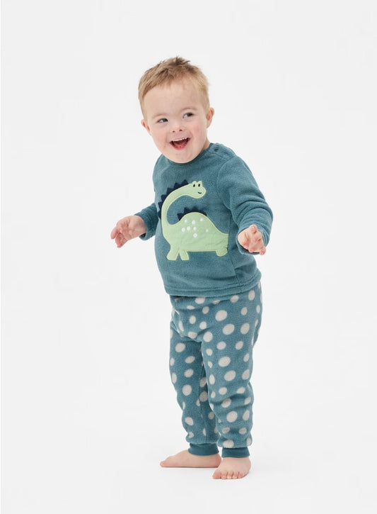 Primark Appliqued Dino Shirt & Trouser Set