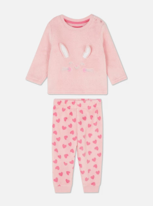 Primark Embroided Bunny Face Shirt & Trouser Set
