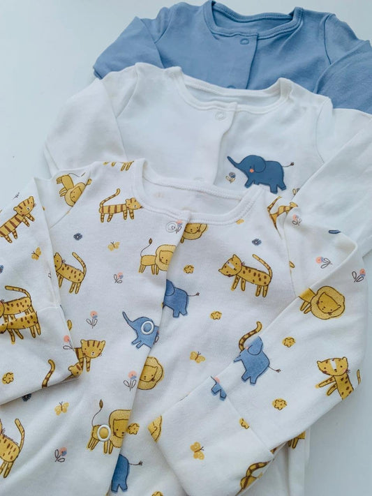 George Pack of 3 Sleepsuits