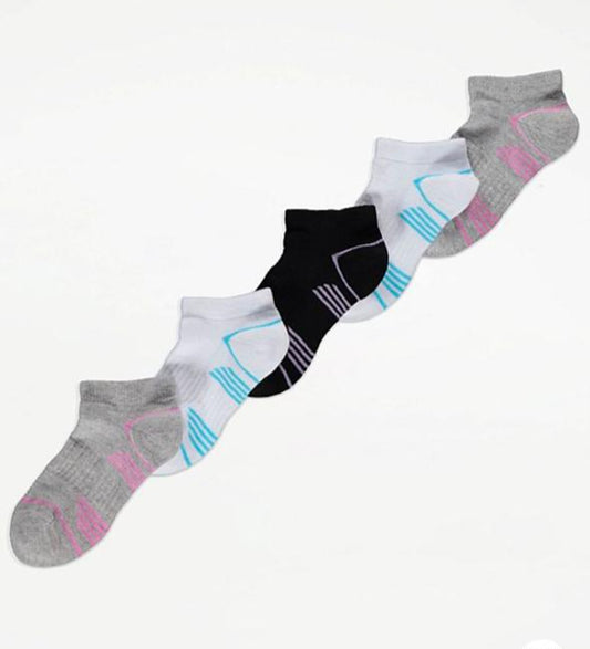 Pack of 5 Lines Pattern Socks Pairs