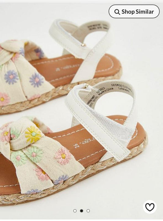 George Embroided Floral Sandals