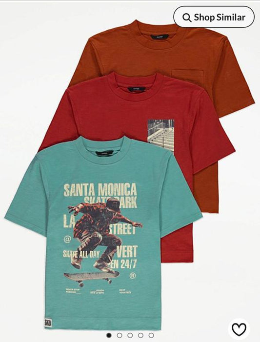 George Pack Of 3 Skate Shirts
