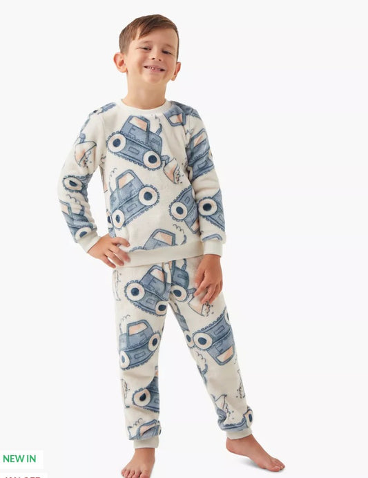 Juniors Vehicle Velour Shirt & Trouser Set
