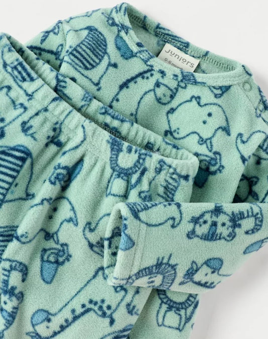 Juniors Safari Fleeced Shirt & Trouser Set