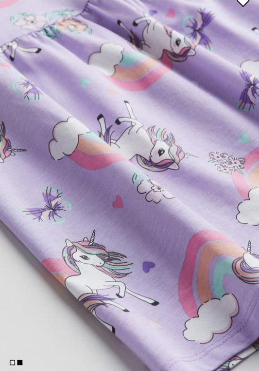 H&M Unicorn Print Frock