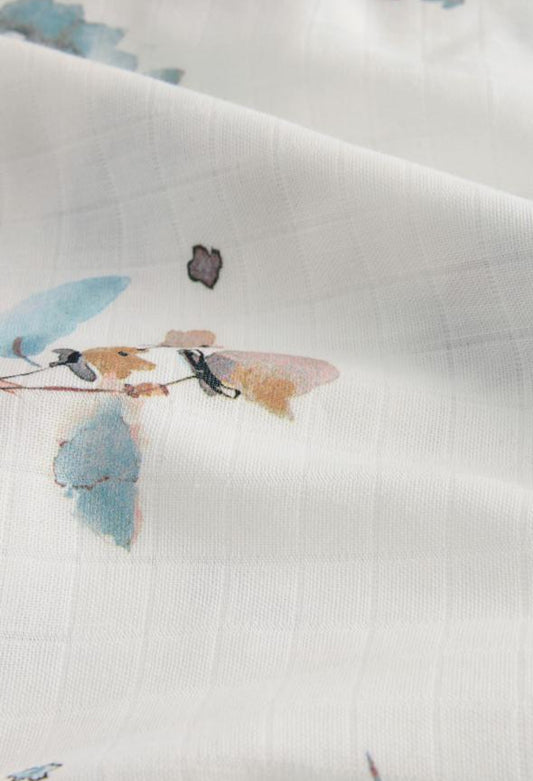 Next Cream Floral Muslin Square