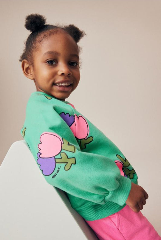 Next Printed Tulips Sweatshirt & Trouser Set