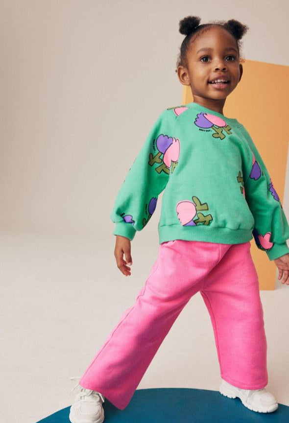 Next Printed Tulips Sweatshirt & Trouser Set
