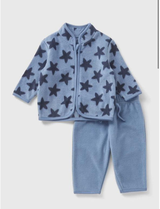 Matalan Fleeced Star Jacket & Trouser Set
