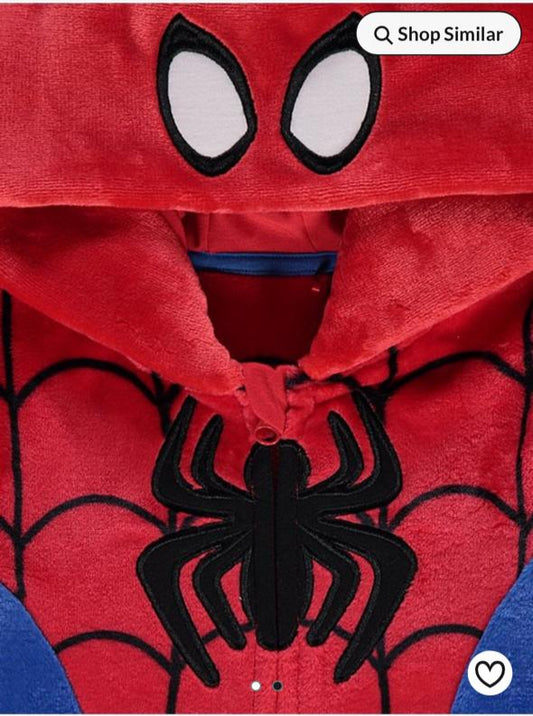 George Marvel Spider Man Fleeced Sleepsuit