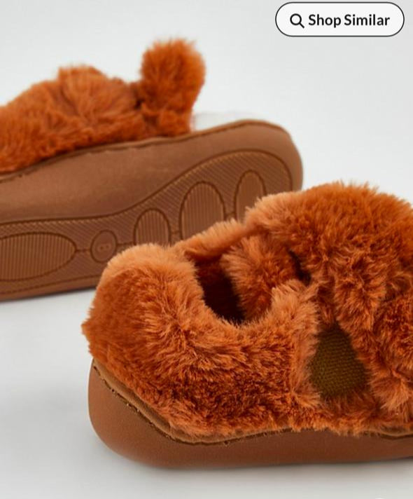 George 3D Fluffy Fox Capsole Slipper