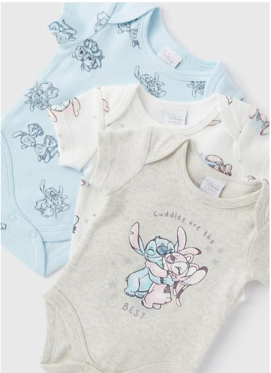 Matalan “cuddles are the best “ Pack Of 3 Bodysuits