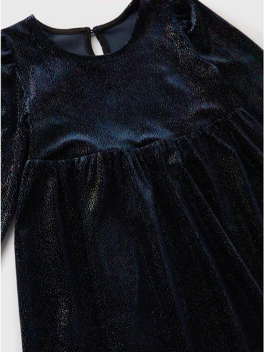 Matalan Navy Glitter Velvet Frock