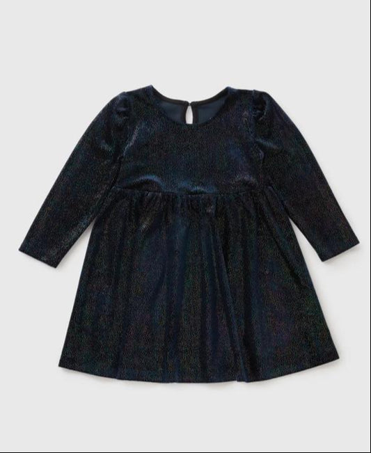 Matalan Navy Glitter Velvet Frock
