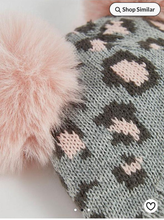 George Knitted Cap & Mittens Set