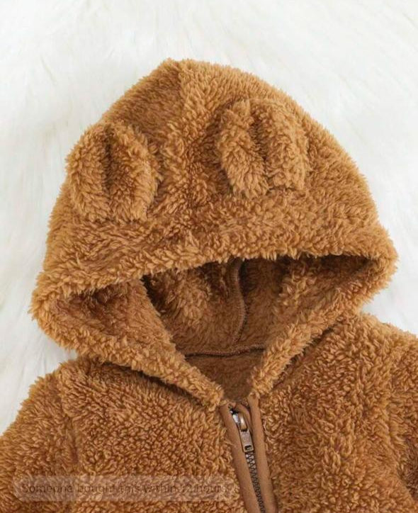 Shein Brown Zipped Sleepsuit