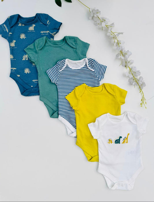 George Last Pack of 5 Half Sleeves Bodysuits
