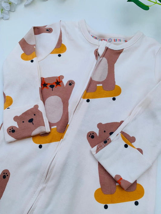 George Printed Bear Sleepsuit