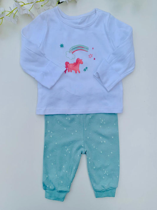 George Printed Unicorn Shirt & Trouser Set