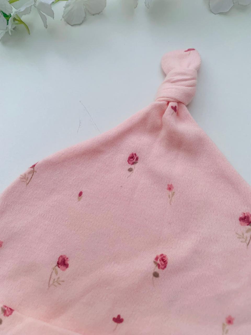 George Floral Print Cap & Mittens Set