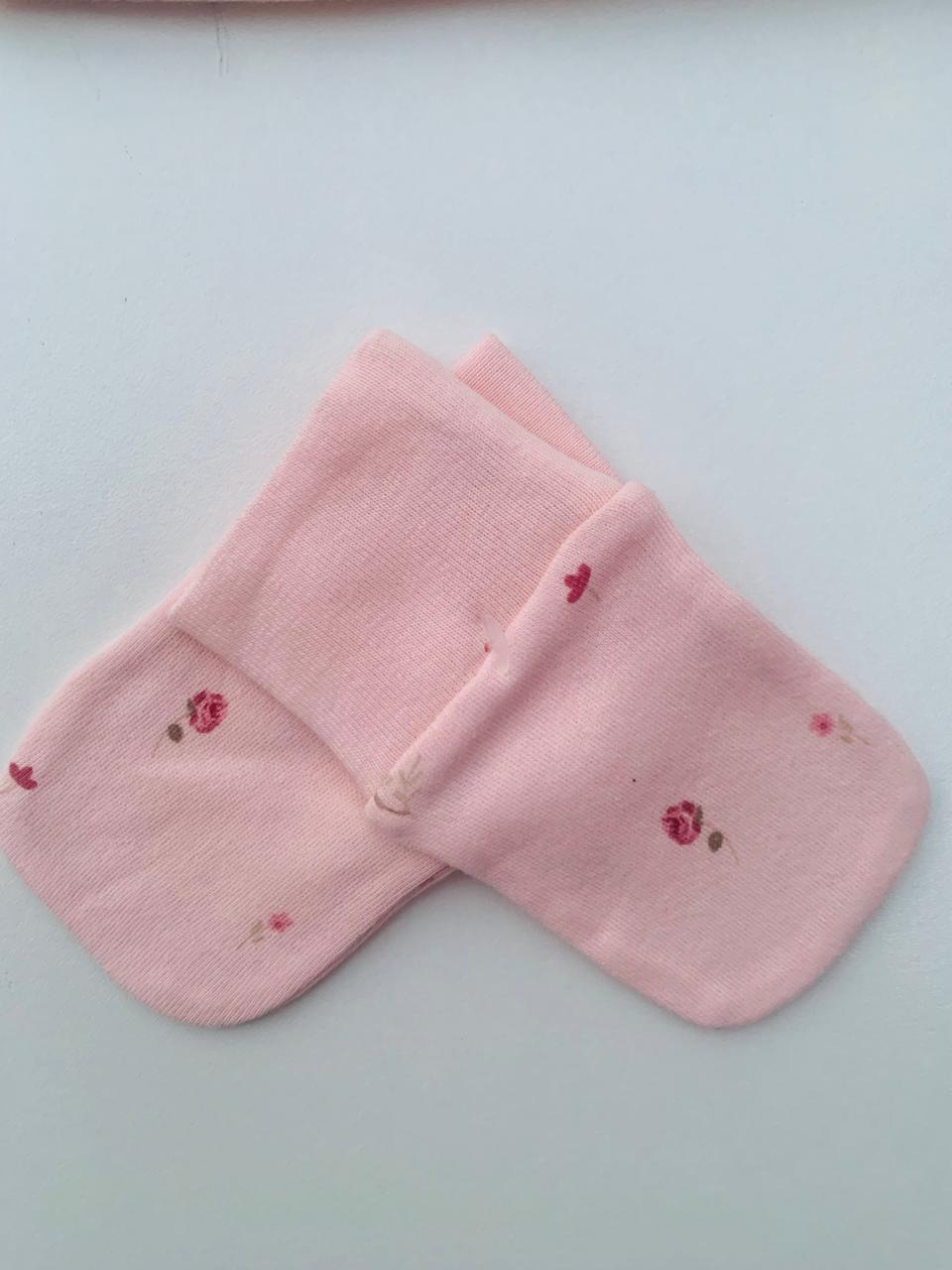 George Floral Print Cap & Mittens Set