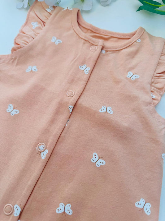 George Printed Butterfly Romper