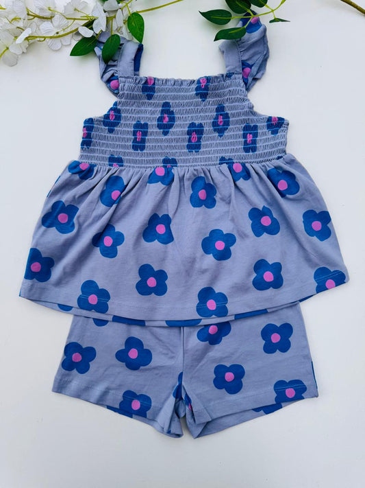 George Printed Flowers Shirt & Shorts Set