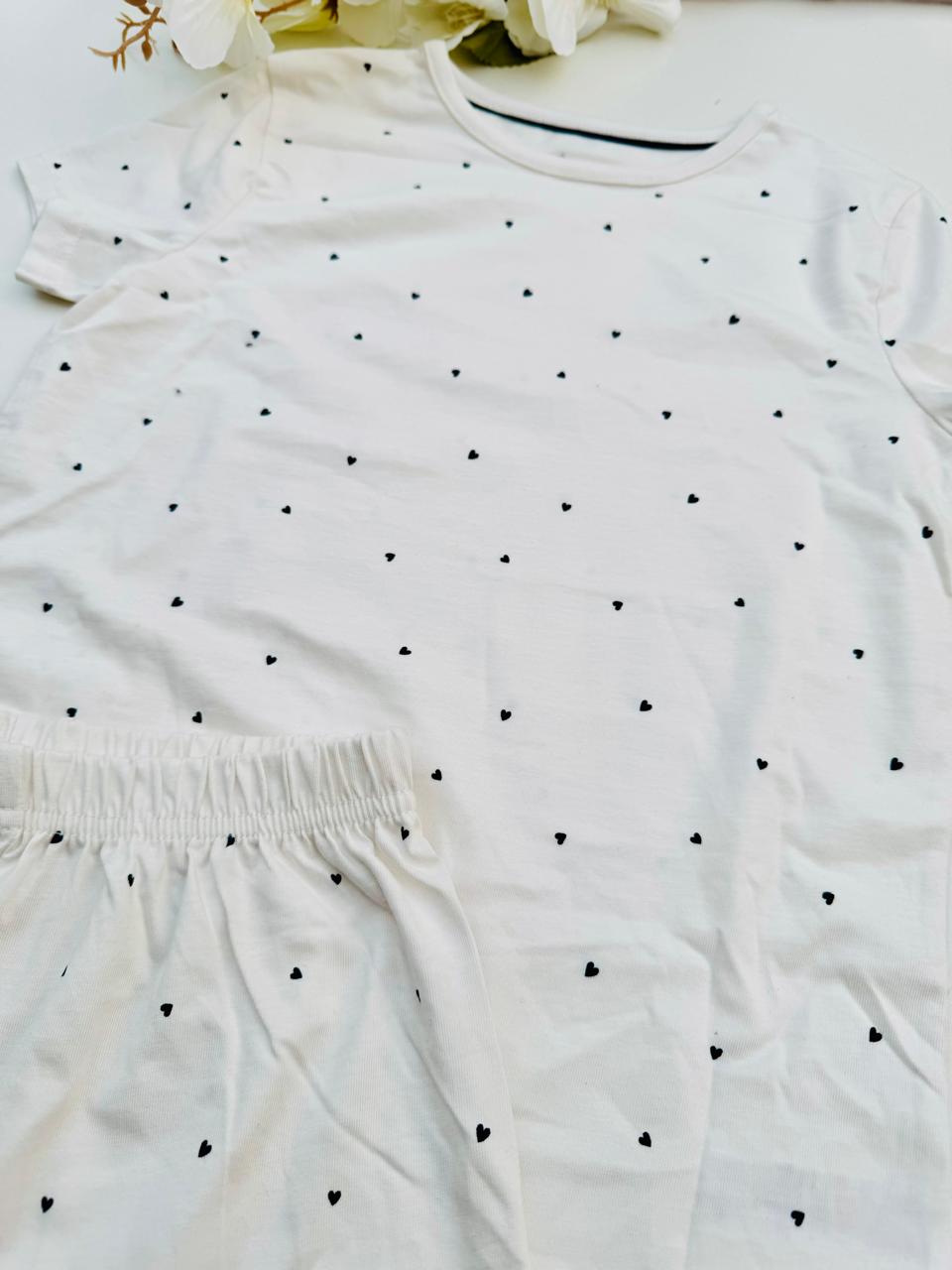George Heart Print Shirt & Shorts Set