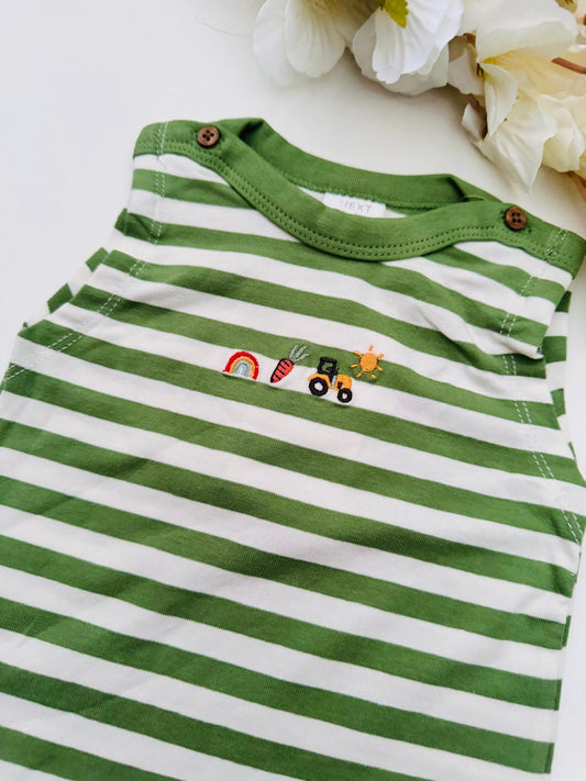 Next Embroided Tractor Romper
