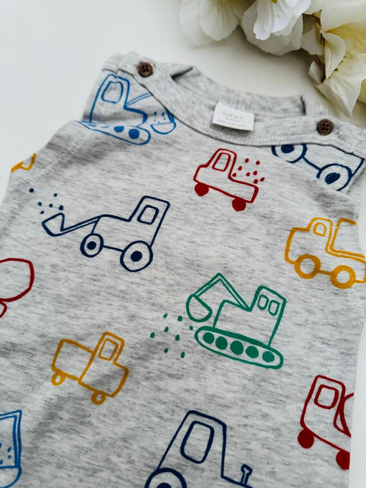 Next Printed Tractors Romper