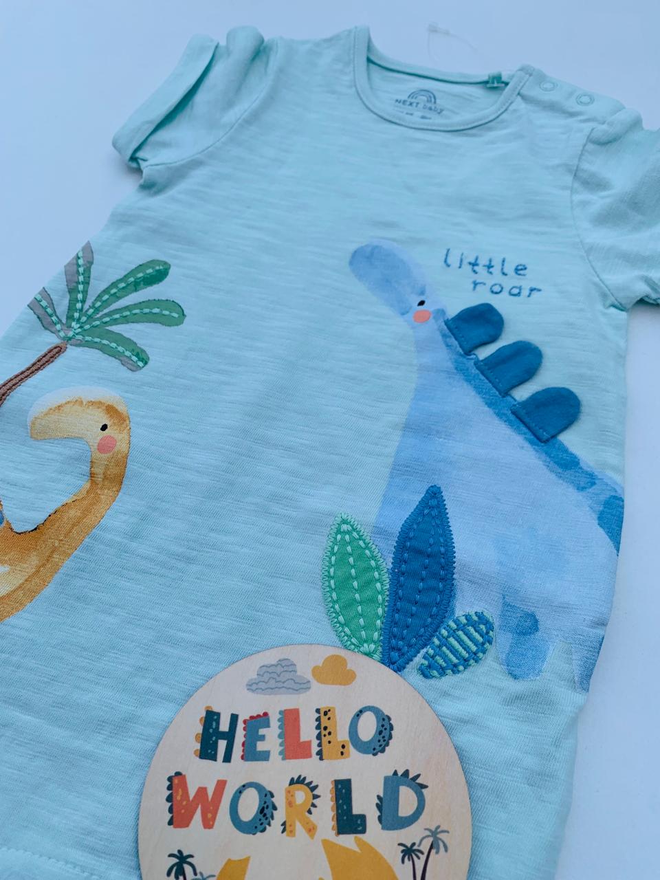 Next Embroidered Dino Romper