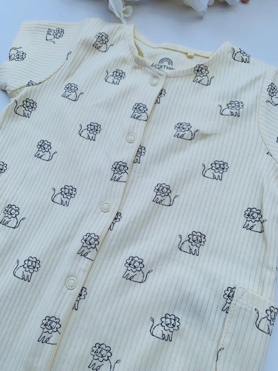 Next Lion Print Romper