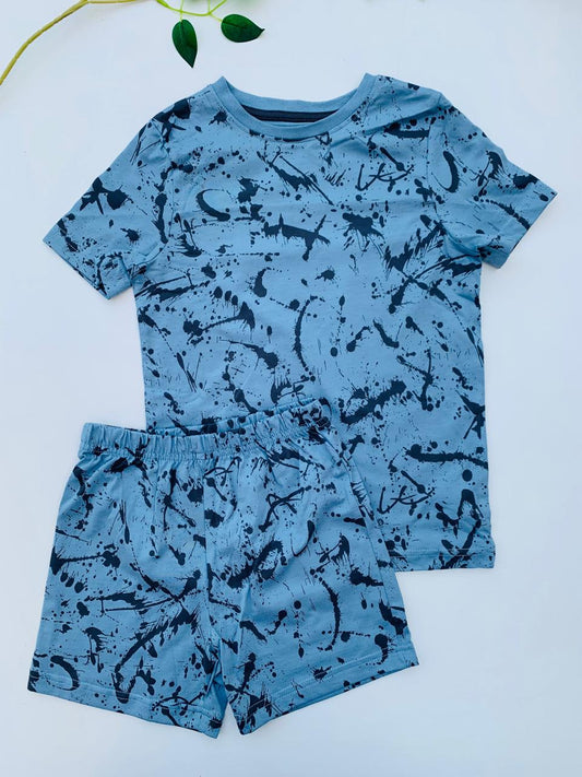 George Printed Paint Shirt & Shorts Set